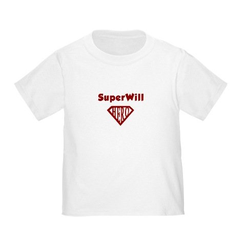  Personalized SuperWill Will Superman Hero Baby Infant Toddler Kids Shirt - Birthday and Christmas Collection