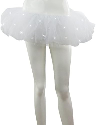 SMMER Women Led Light Up Neon Rainbow Party Dance Tutu Skirt