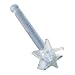 Acrylic Nose Bone Retainer with Star End: 18g, 5/16" wearable