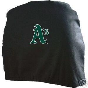 Oakland Athletics Head Rest Covers - Set of 2