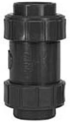 TVI Thermoplastic Valves BC/PVC:0300BCP00VVT00 Tu Ball Check Valve, PVC/Viton (Seat), Threaded Ends, 3"