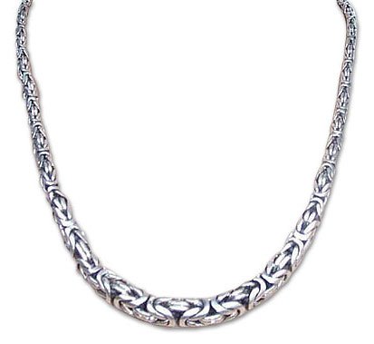 Sterling silver chain necklace, 'Memoirs'