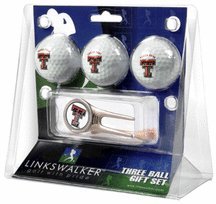 Texas Tech Red Raiders 3 Golf Ball Gift Pack With Cap Tool