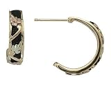 Black Hills Gold 10K Antiqued Demi Hoop Earrings