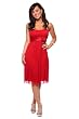 Womens Designer Flowy Pleated Evening Prom Cocktail Formal Dress