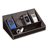 Desktop Electronics Charging Station Ipod Mp3 Faux Leather Mobile Games Devices ~ Richards Homewares, Inc