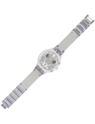 Swatch Cream Leather Band/green Face Natural Iron Unisex Watch Suyk104g