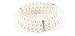 Ladies 3 Rows Faux Pearls Accent Off White Stretch Wrist Bracelet Jewelry