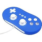 Blue - Nintendo Wii Silicone Skin Cover Case for Classic Controller