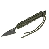 Tops Knives HOFHAR01 Standard Hoffman Harpoon Fixed Blade Knife with OD Green Wrapped Paracord Handles