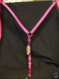 WEAVER BRIGHT PINK NYLON HORSE BREASTCOLLAR TACK COLLAR