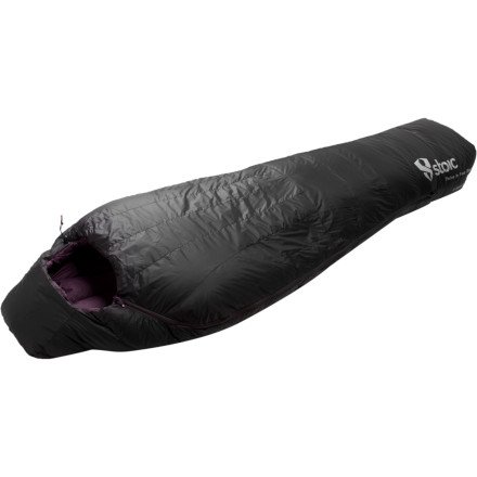 Stoic Vamp 15 Sleeping Bag: 15 Degree Down Black/Black/Vintage, Long