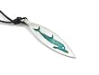 Killer Shark Pewter Surfboard Pendant on Adjustable Cord Necklace