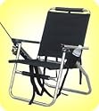 EARTH FISHING BACKPACK CHAIR w/ Cup Holder and Pole Holder -- STRONG Aluminum (Get a FREE UMBRELLA w/ each order -- SAVE $10.00 VALUE! TELESOPIC & CLAMP-ON -- FREE)