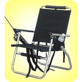 EARTH FISHING BACKPACK CHAIR w/ Cup Holder and Pole Holder -- STRONG Aluminum (Get a FREE UMBRELLA w/ each order -- SAVE $10.00 VALUE! TELESOPIC & CLAMP-ON -- FREE)