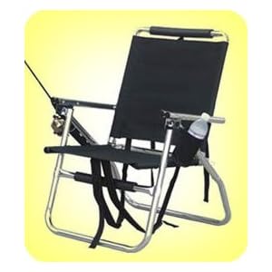 EARTH FISHING BACKPACK CHAIR w/ Cup Holder and Pole Holder -- STRONG Aluminum (Get a FREE UMBRELLA w/ each order -- SAVE $10.00 VALUE! TELESOPIC & CLAMP-ON -- FREE)