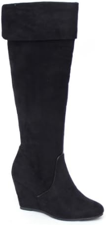 DOOBALLO Women's Martini Wedge Tall Boot