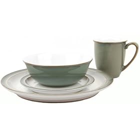 Denby Regency Green 16 Piece Boxed Tableware Set