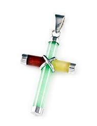 Jade Cross Pendant (40mm x 21mm)