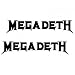 2 MEGADETH BAND WHITE LOGO DECAL STICKER