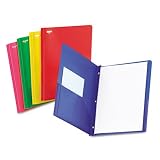 Oxford 99811 Translucent Twin-Pocket Poly Portfolios, 8-1/2 x 11, Assorted Colors, 25/box