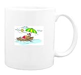Mug with dinosaur, boat, vacation