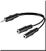 Produkt-Bild: Audio Klinke Y Kabel 3,5mm Klinken-Stecker Stereo an 2 x 3,5 mm Klinken Buchse Stereo Kupplung Adapter mit ca 20cm