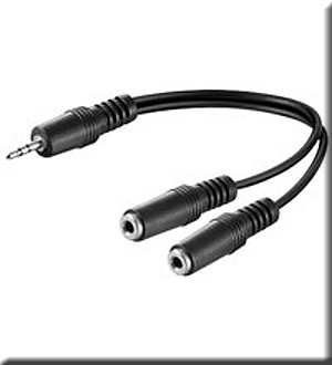 Audio Klinke Y Kabel 3,5mm Klinken-Stecker Stereo an 2 x 3,5 mm Klinken Buchse Stereo Kupplung Adapter mit ca 20cm