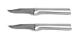 Rada Cutlery Peeling Paring Knife, Solid Cast Brushed Aluminum Handle, Made in USA, (Pack of 2)