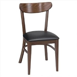 Bentwood Oval Back Chair - Walnut [Set of 4] Upholstery: Vinyl - Cabernet by 