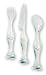 A di Alessi - Agli Ordini! Children 3 pce Cutlery Set- Transparent