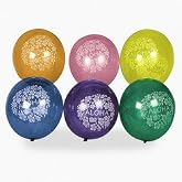 Hibiscus Print Balloons (4 dz)