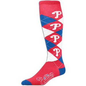 Phillies For Bare Feet MLB Argyle Knee Sock - Women's