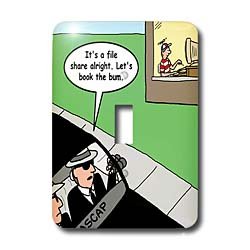 Londons Times Funny Society Cartoons - Illegal Downloading of Music - Light Switch Covers - single toggle switch