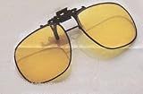 Amazing Yellow Clip on Flip up High Definition Sunglasses w  Case by 