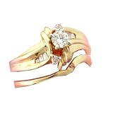 14K .35 CTW Diamond Bridal Set