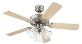 Westinghouse 7843520 Newtown 42-Inch Ceiling Fan, Brushed Nickel