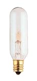 Eiko 43018 - 25T6C-120V - 25 Watt T6 Tubular Incandescent Light Bulb, Candelabra Base