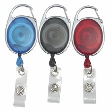 BAU68769 Clip Card Reels,Attachable to Belt Loop Belt Strap,3 PK,Asst by Baumgartens