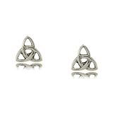 Celtic Trinity Knot Earrings Silver Studs Girl Ladies
