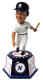 New York Yankees Derek Jeter Forever Collectibles Bobble Head Clock