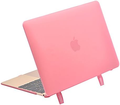 AiBOUSA® Macbook Skin Smooth Matte Finish Hard Shell Protective Case Cover with Kicstand Stand for MacBook Air 13" ( Pink)