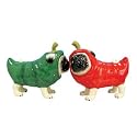 Pugnacious Chili Pepper Pugs Salt and Pepper Shakers