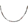 Men's Stainless Steel Chain Necklace with Brown Plating, 22''