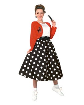 Childrens Toyshop  Toys : Polka Dot Rocker Fancy Dress Costume for Adult