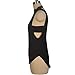 Tenworld Women Summer Vest Top Sleeveless Backless Blouse Cotton Tank Shirt (M = US 6, Black)