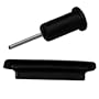 mumbi iPhone 4 4S Zubeh�r SET: Staub Schutz Dock St�psel Wasserschutz + Headset�ffnungsschutz mit Sim Karten Nadel BLACK EDITION - Version 2.0