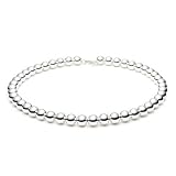 Bling Jewelry Designer Inspired 10mm Sterling Silver Bead Necklace - 16"