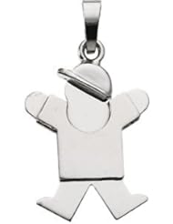 Kids Joy Boy Pendant 14K Gold White 19556
