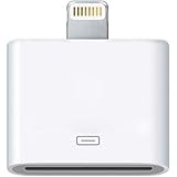 Truwire 30 pin to 8 pin Charge & Sync Adapter Converter Compatible with iPhone 5, iPad, iPad Mini, iPod Touch, iPod (White) (WHITE, 1)